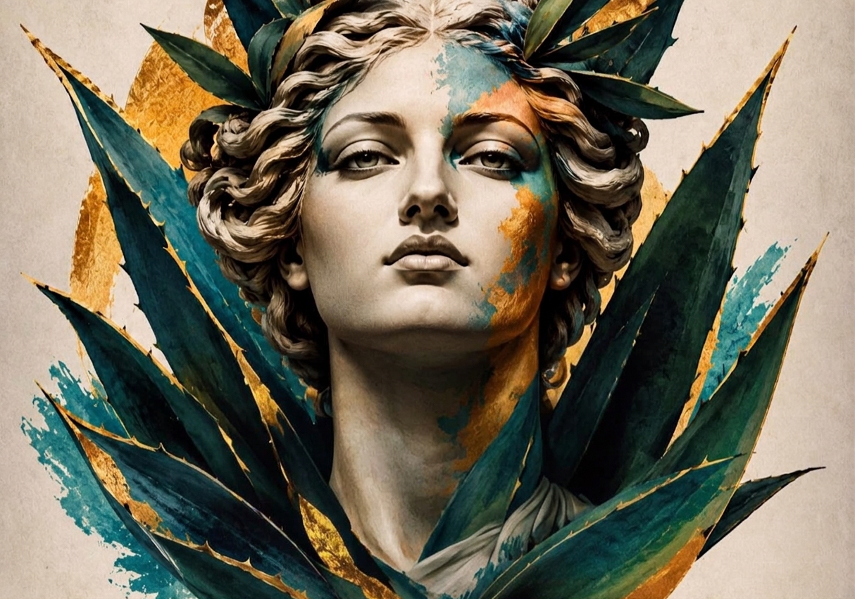 Scultura con un menu dei vini